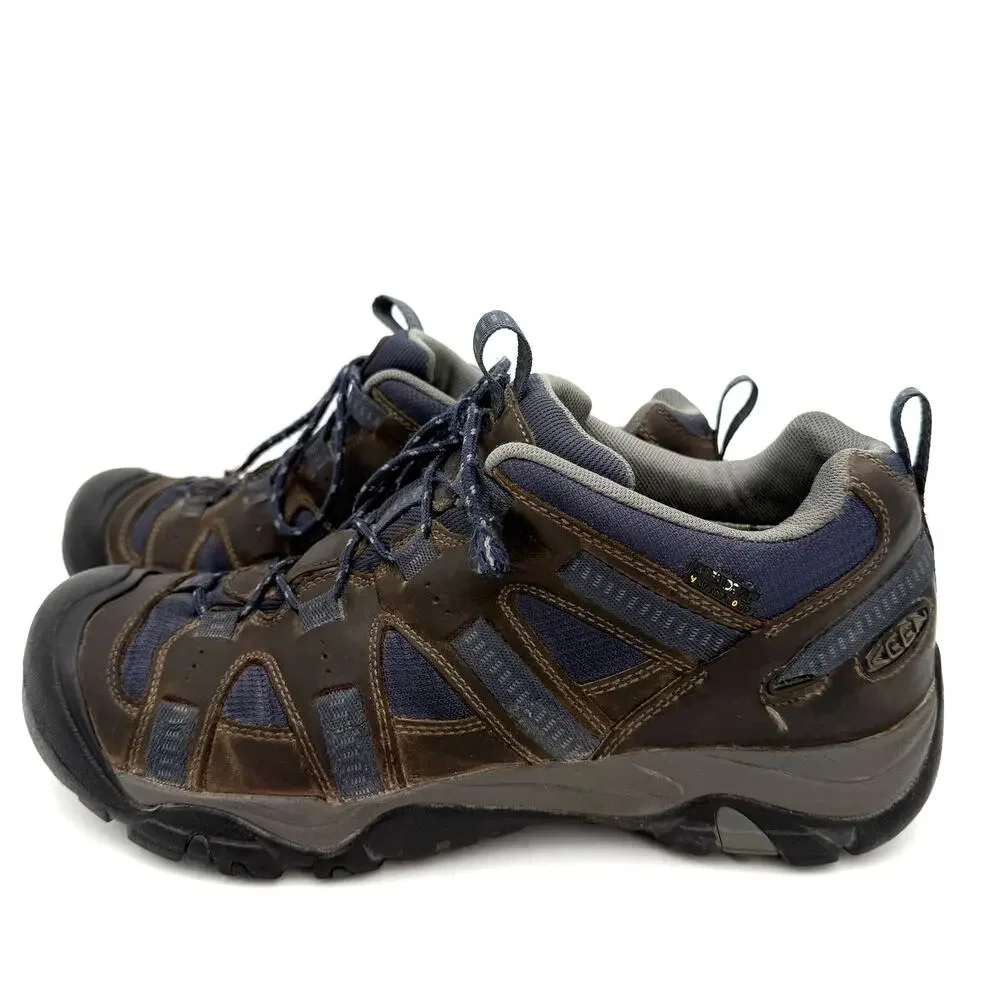 Keen Men's Siskiyou Brown Leather & Blue Lace Up Boots Size 10