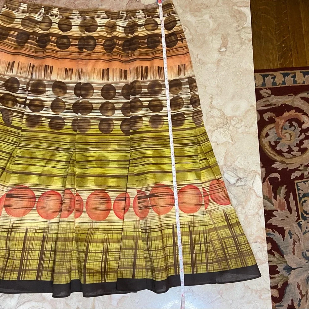 Talbots Boho Cotton Midi Flare Skirt Size 10