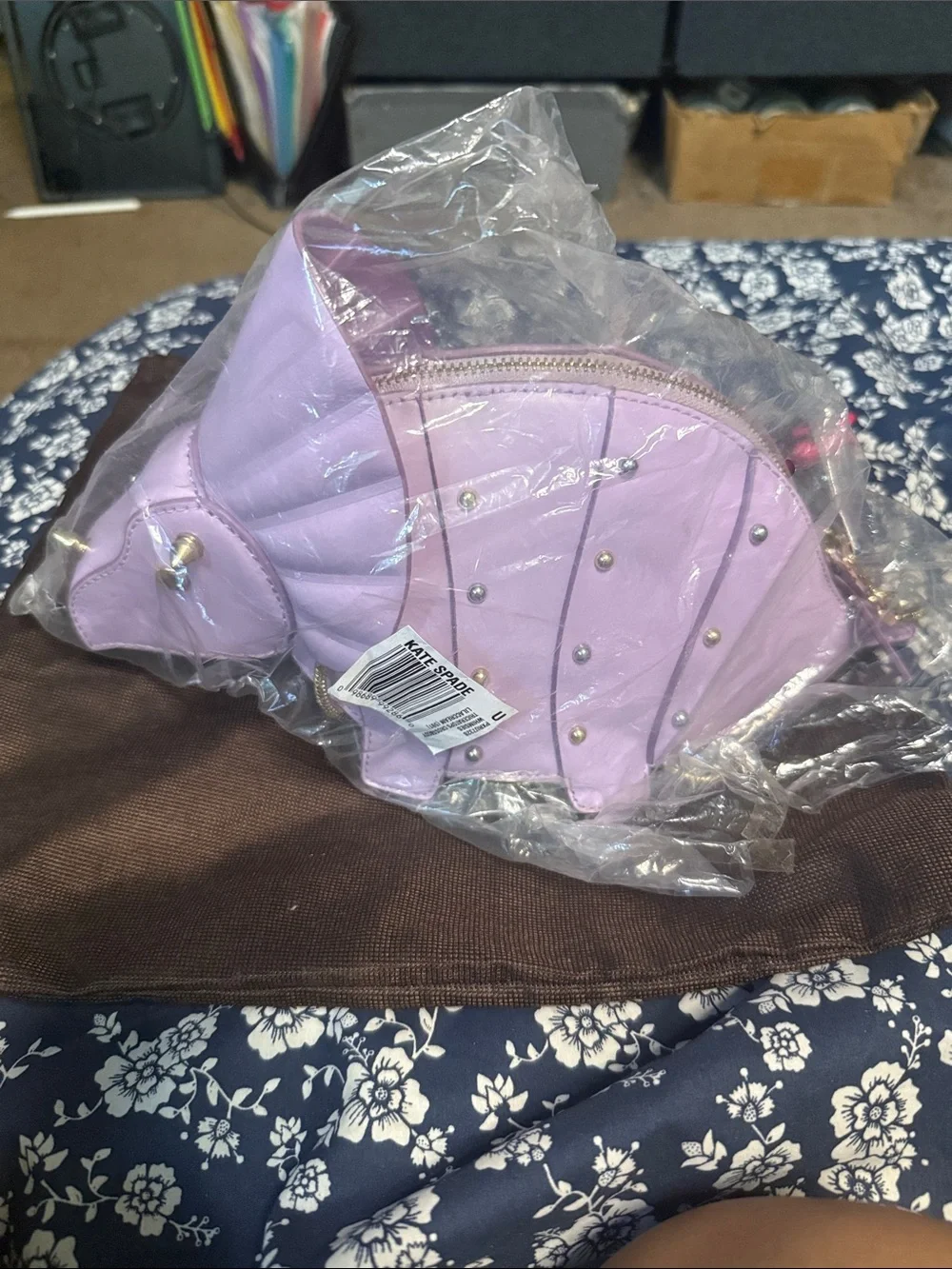 kate spade Lilac Fish Mini Crossbody Bag with Studs