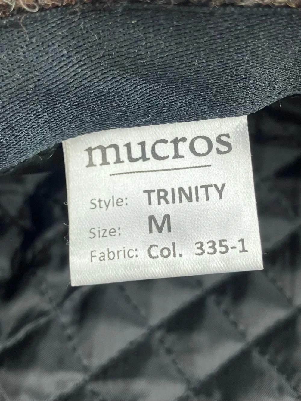 Mucros Weavers Hat Trinity Tweed 100% Wool Newsboy Cabbie Hat Size M Brown Plaid